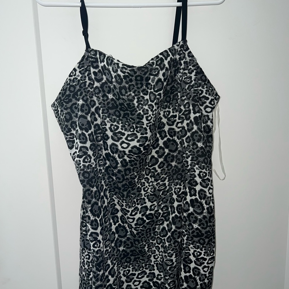 Fashion Nova Black Leopard Print Dress